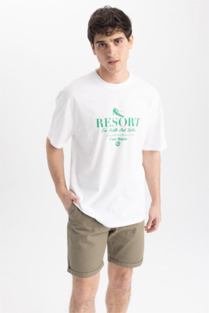 T-Shirt imprimé à Col rond Coupe Confortable