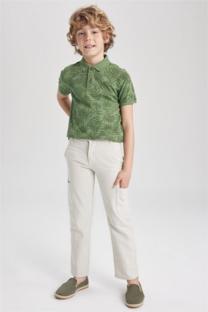Boy Regular Fit Linen Look Trousers