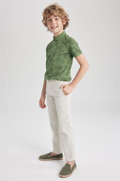 Boy Regular Fit Linen Look Trousers