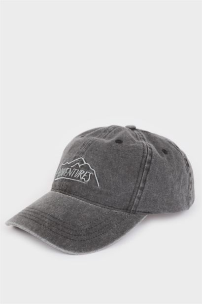 Pamuklu Erkek Nakışlı Jean Cap Şapka