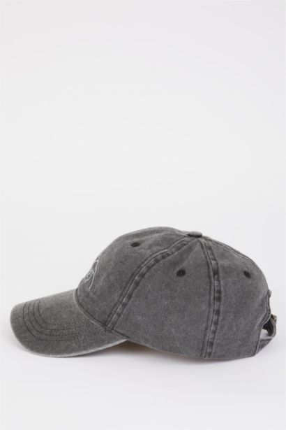 Pamuklu Erkek Nakışlı Jean Cap Şapka