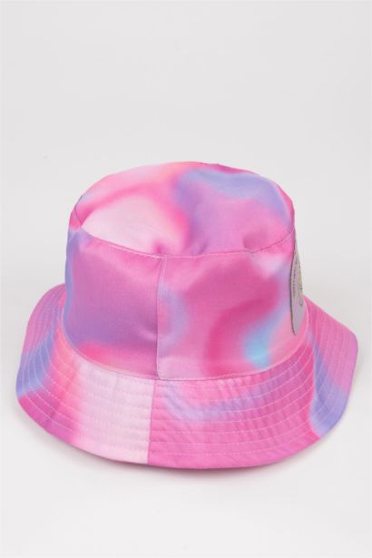 قبعة دلو قطن بناتي مطرز