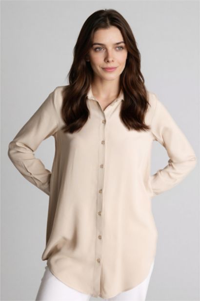 Regular Fıt Uzun Kollu Gömlek Tunik