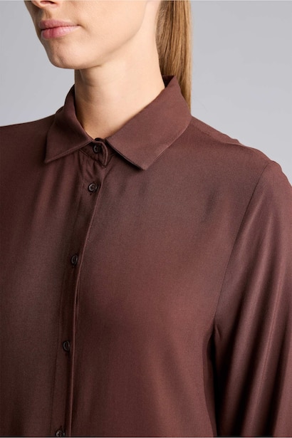 Regular Fit Düğmeli Uzun Kollu Tunik