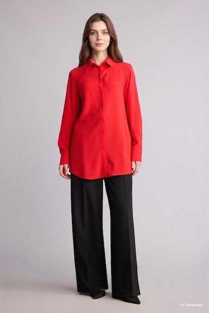 Regular Fit Basic Gömlek Tunik