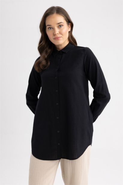 Regular Fit Cotton Long Sleeve Tunic