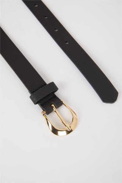 Women Oval Buckle 2-Piece Jean Belt