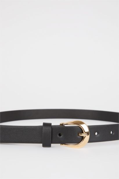 Women Oval Buckle 2-Piece Jean Belt