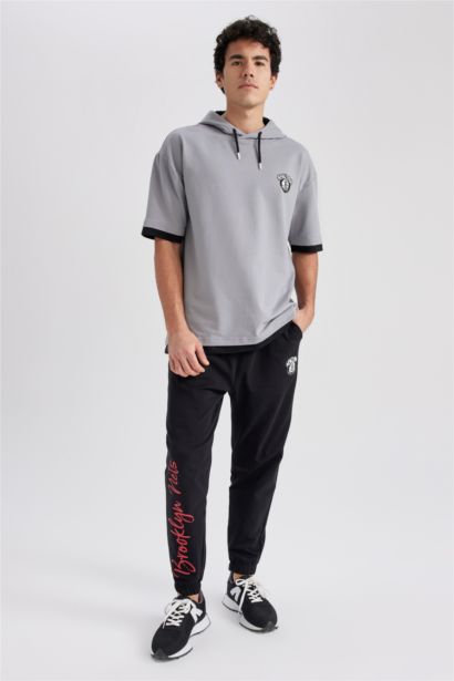 NBA Brooklyn Nets стандарт пішім иілімді жолақ Джоггер