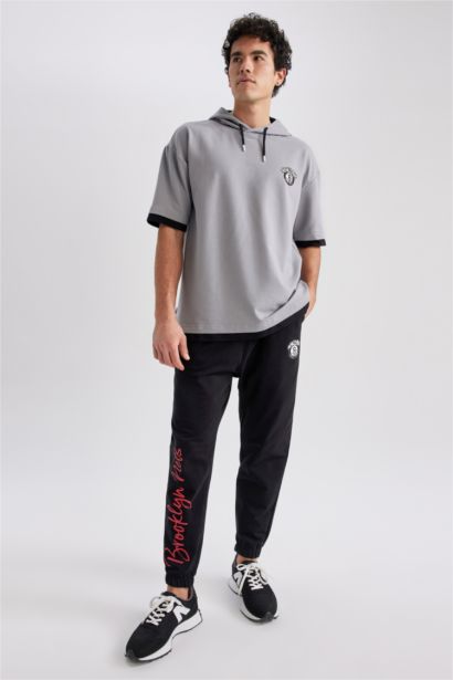 NBA Brooklyn Nets стандарт пішім иілімді жолақ Джоггер