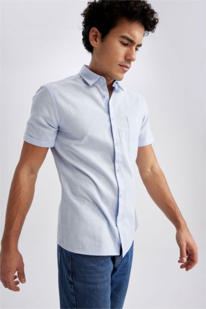 слим пішімі Қысқа жеңді жейде