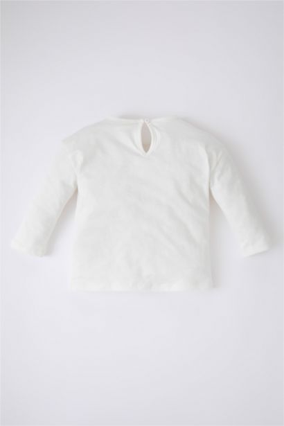 Baby Girls Regular Fit Crew Neck Long Sleeved T-Shirt