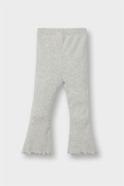 سروال ضيق بناتي برجل واسع مضلع