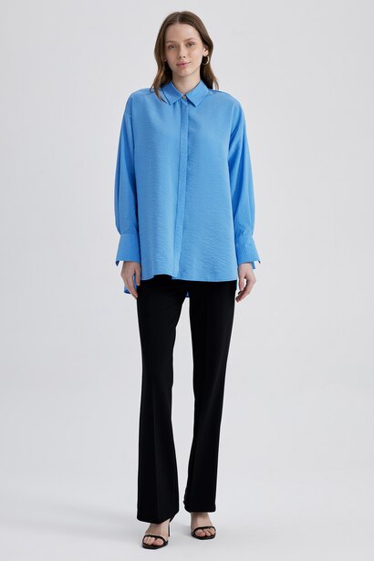 Flare Crepe Trousers