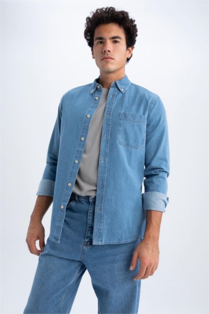 слим пішімі Ұзын жеңді көйлек