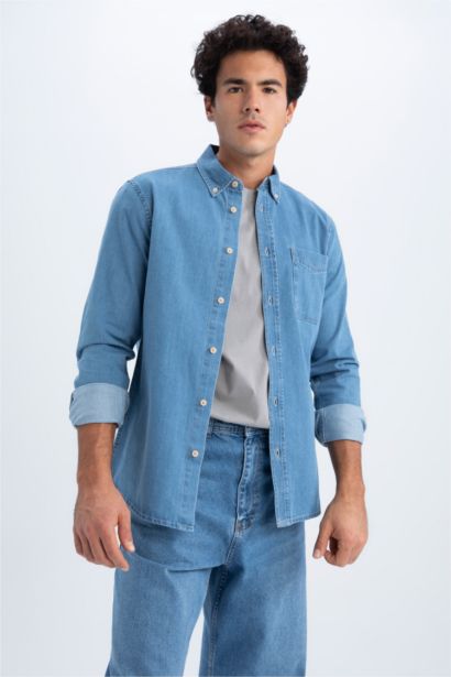 слим пішімі Ұзын жеңді көйлек