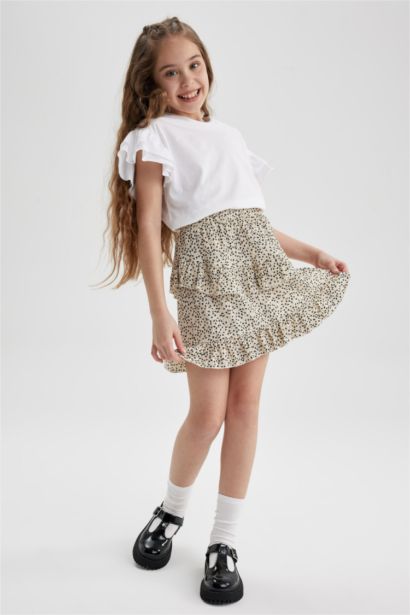 تنورة بناتي منقوش