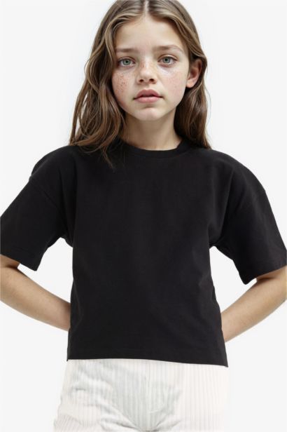 Girl Relax Fit Crew Neck Short Sleeve T-Shirt