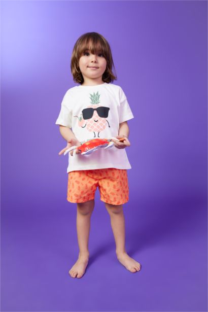 Baby Boy Fruit Patterned Short Sleeve T-Shirt