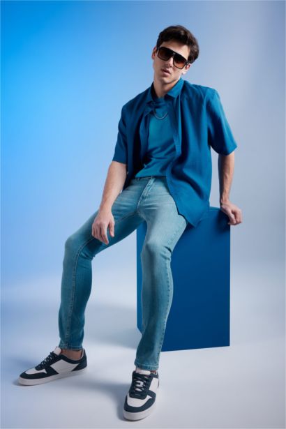 Relax Fit Viscose Short Sleeve Shirt