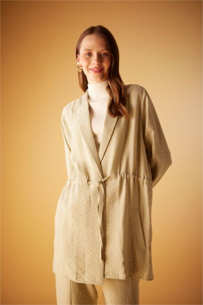 Relax Fit Shirt Collar Long Sleeve Tunic