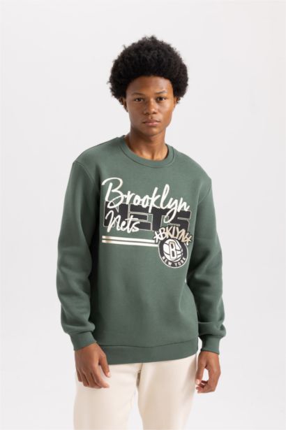 Свитшот NBA Brooklyn Nets с круглым вырезом, DeFactoFit