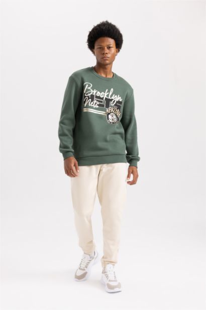 Свитшот NBA Brooklyn Nets с круглым вырезом, DeFactoFit