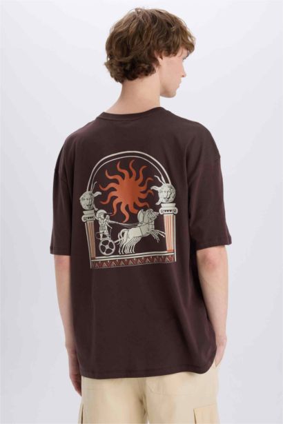 Oversize Crew Neck Back Printed T-Shirt