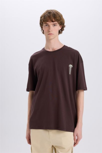 Oversize Crew Neck Back Printed T-Shirt