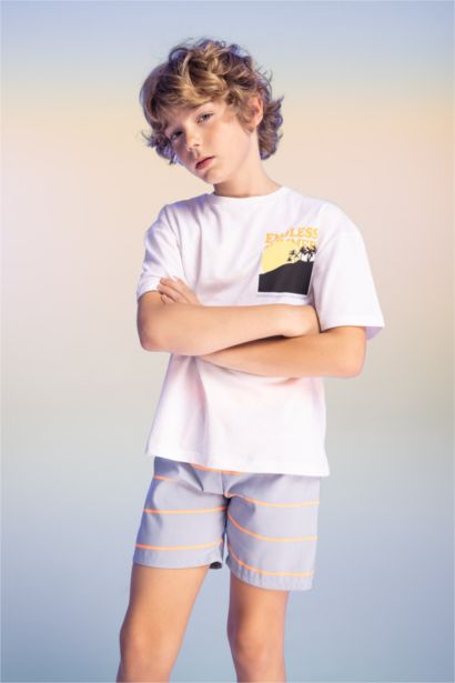 Short de bain rayé pour garçon