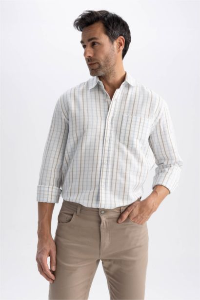 жейде мойыны чек торлы құрылым Ұзын жеңді көйлек