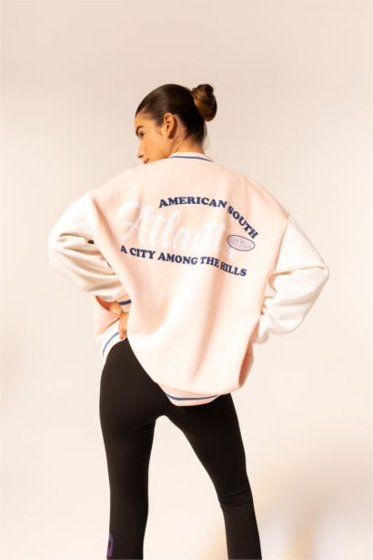 Thick Sweatshirt Fabric Cardigan