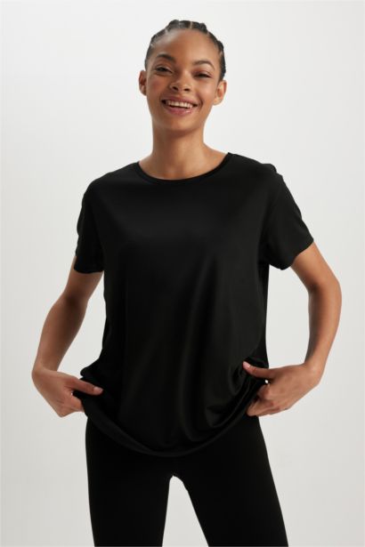 T-Shirt de sport à manches courtes Coupe Comfort Col rond