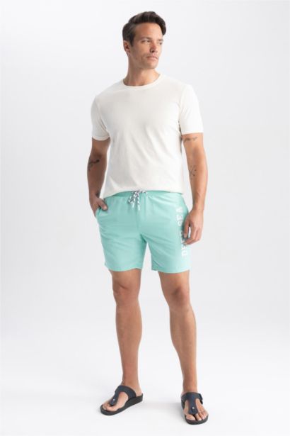 Regular Fit Midi Beach Shorts