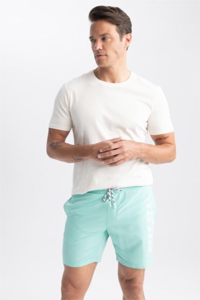 Regular Fit Midi Beach Shorts