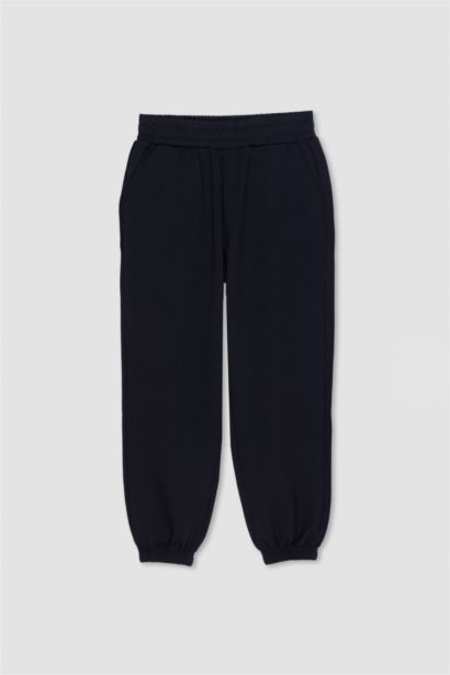 بنطلون قماش سكوبا قصة عادية بجيب مزدوج