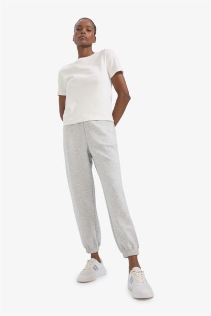 بنطلون قماش سكوبا قصة عادية بجيب مزدوج