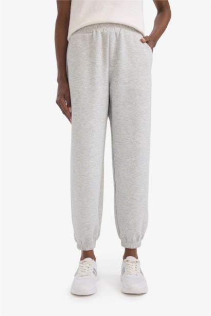 بنطلون قماش سكوبا قصة عادية بجيب مزدوج