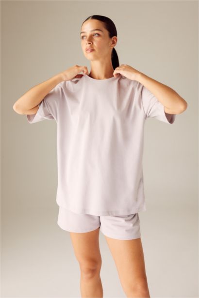 Comfort Fit Crew Neck Slogan Short Sleeve T-Shirt