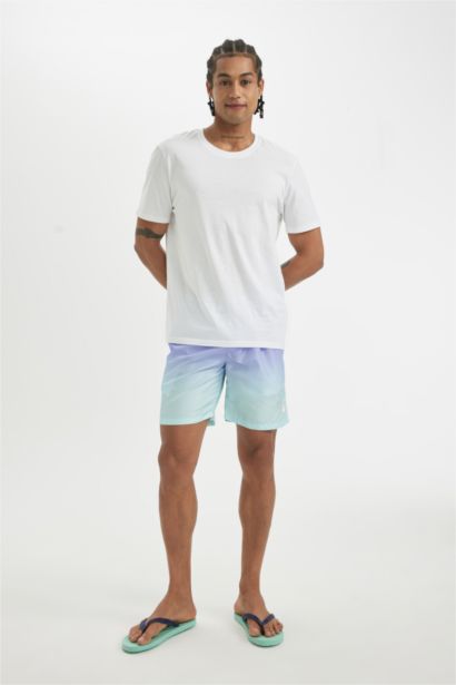 Short De Bain Tissé Coupe Régulière