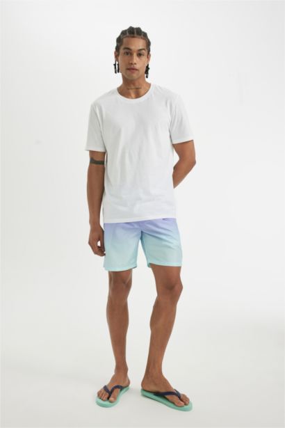 Short De Bain Tissé Coupe Régulière