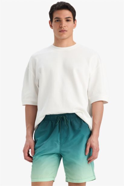 Short De Bain Tissé Coupe Régulière