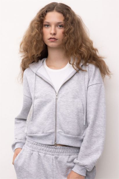 Standard Fit Basic Zip-Up Hoodie