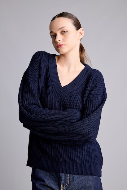 Oversize V-Neck Pullover