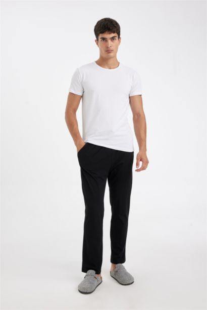 Regular Fit Tied Waist Straight Leg Pyjamas Bottom