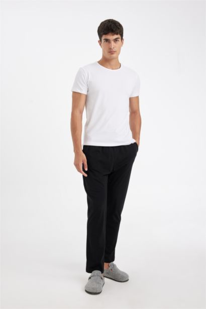 Regular Fit Tied Waist Straight Leg Pyjamas Bottom