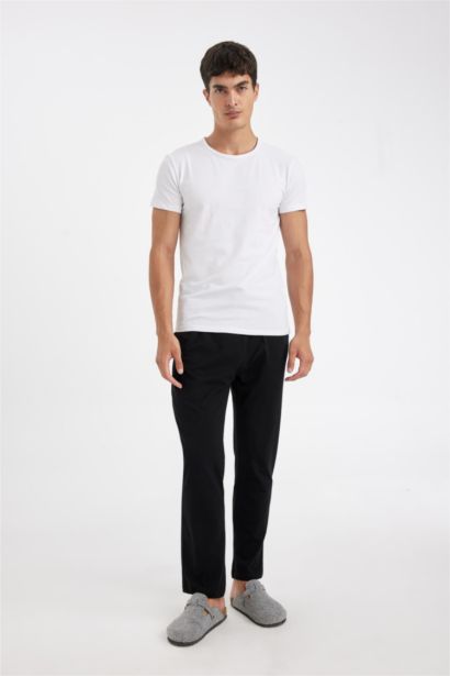 Regular Fit Tied Waist Straight Leg Pyjamas Bottom