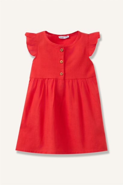 Baby Girl Flam Poplin Dress