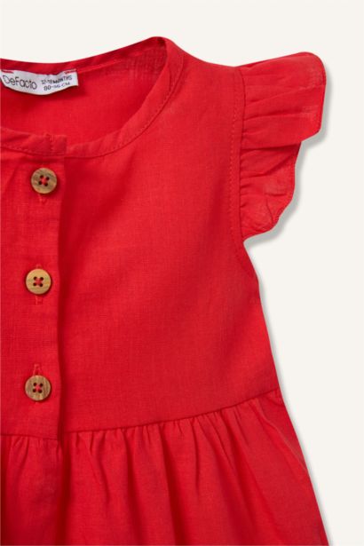 Baby Girl Flam Poplin Dress