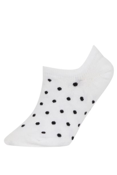 Lot de 3 paires de Chaussettes Courtes à pois en Coton pour Femme